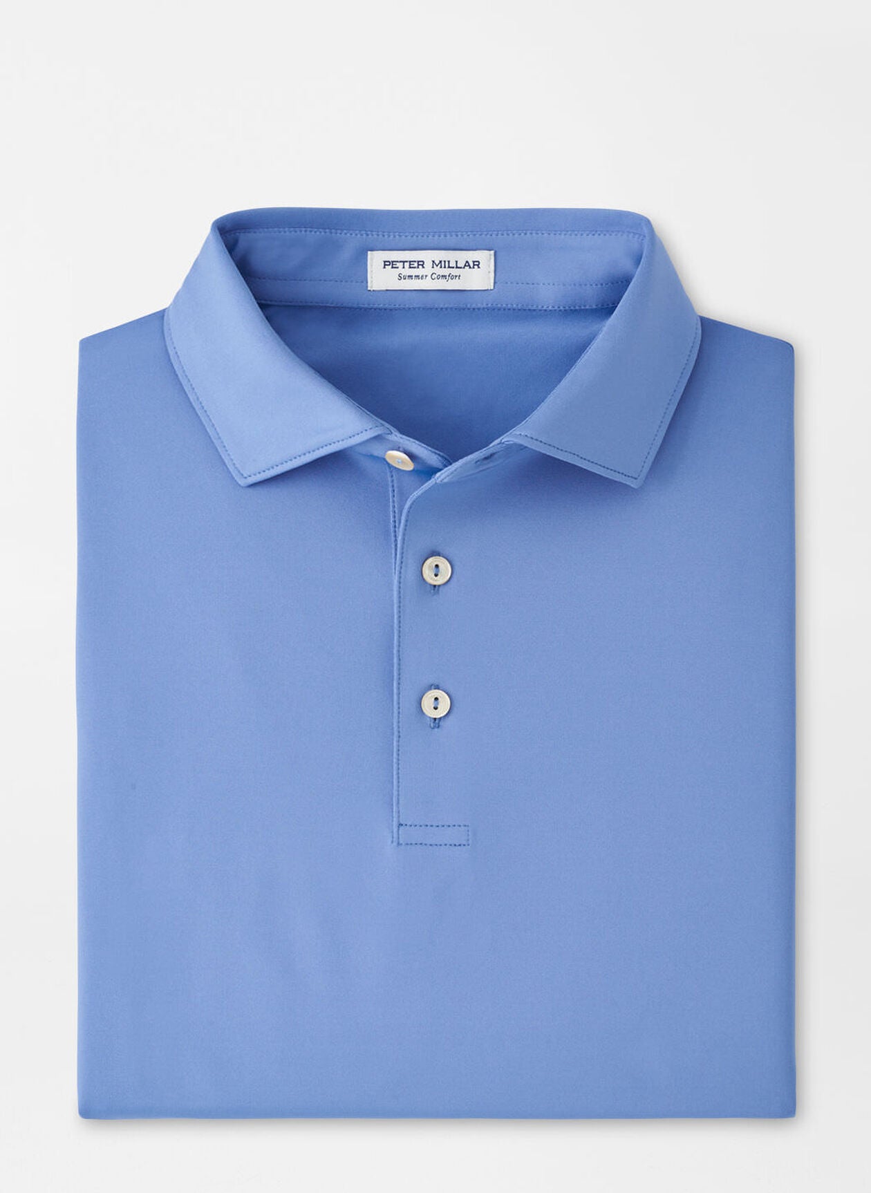 Solid Performance Jersey Polo Evening Tide