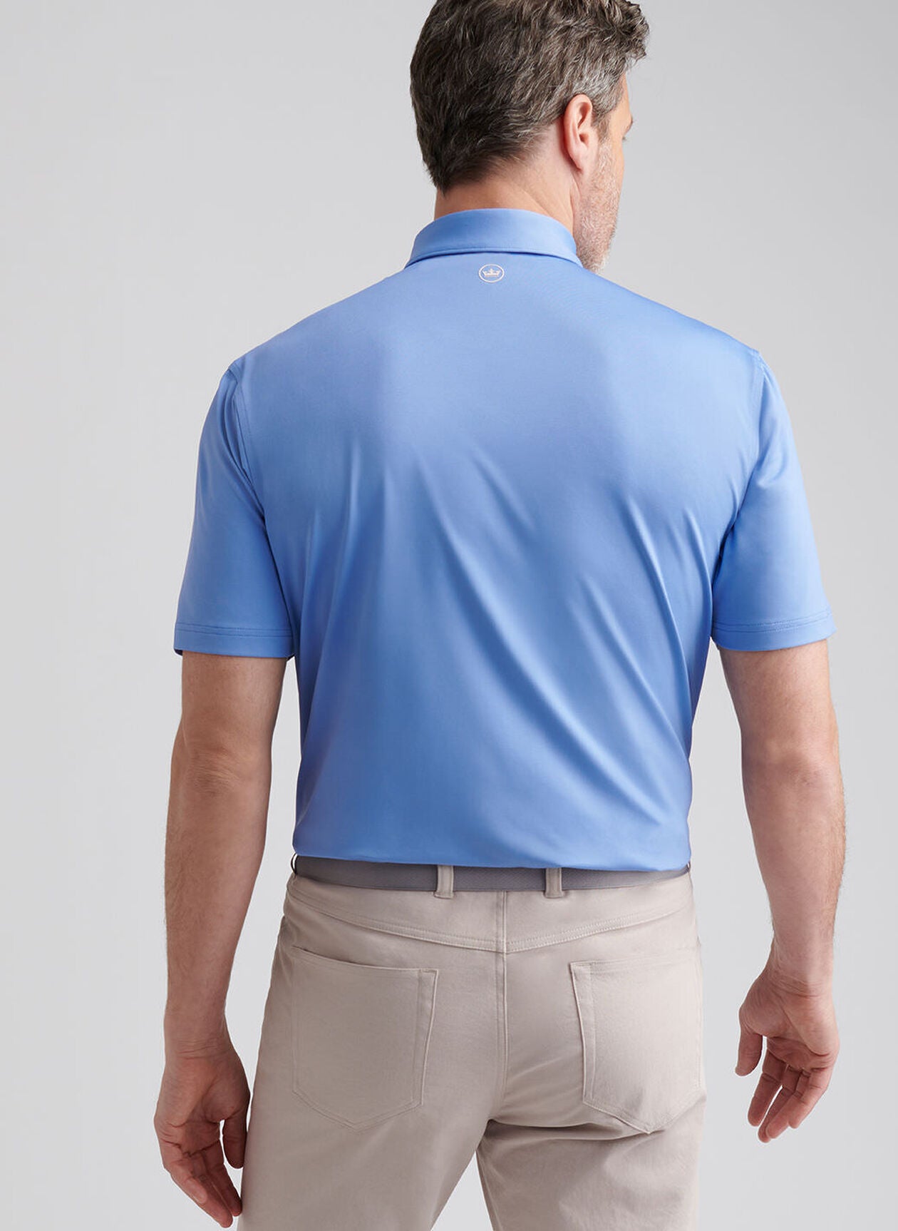 Solid Performance Jersey Polo Evening Tide