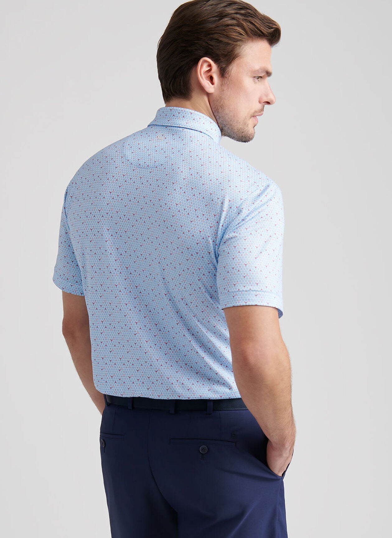 Costanzo Geo Performance Jersey Polo Seaport Blue