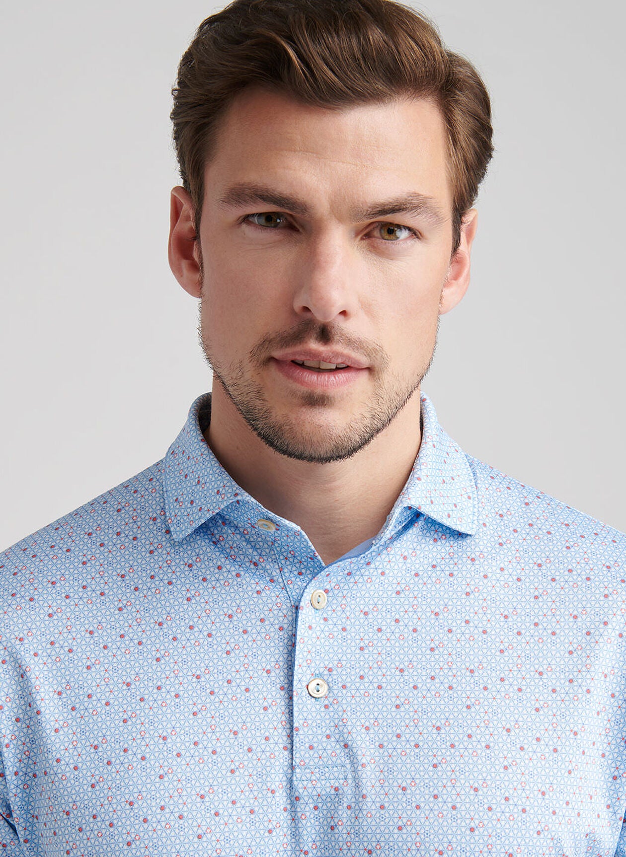 Costanzo Geo Performance Jersey Polo Seaport Blue