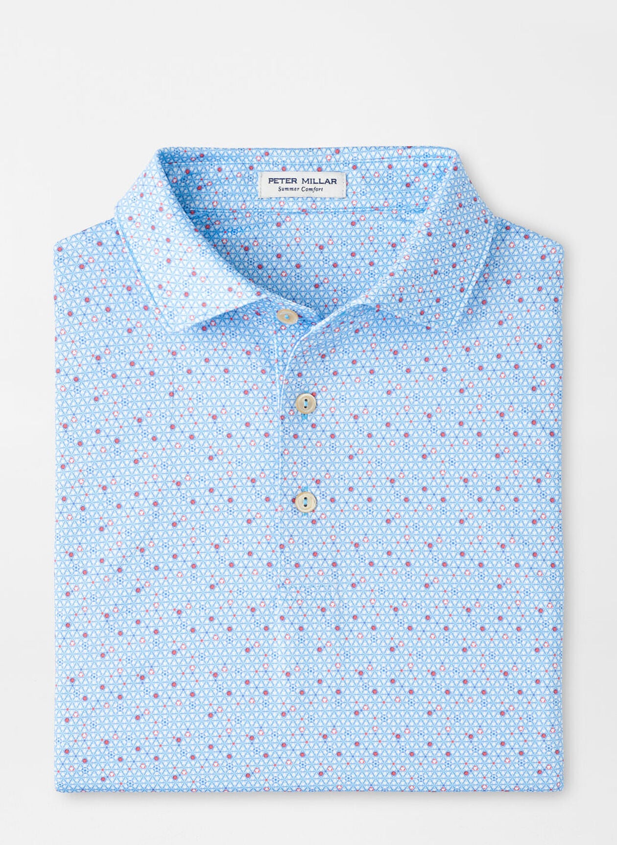 Costanzo Geo Performance Jersey Polo Seaport Blue