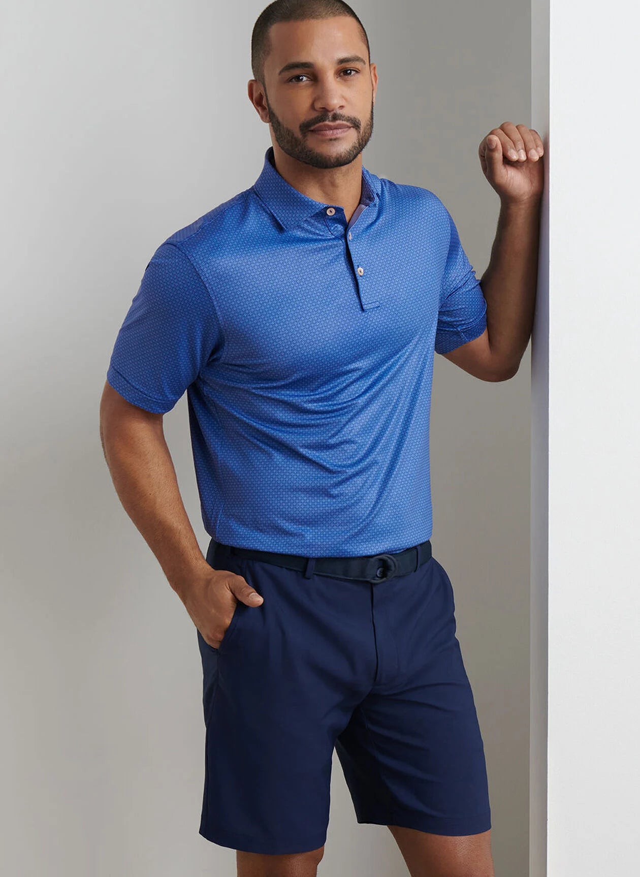 Axle Geo Performance Jersey Polo Sport Navy