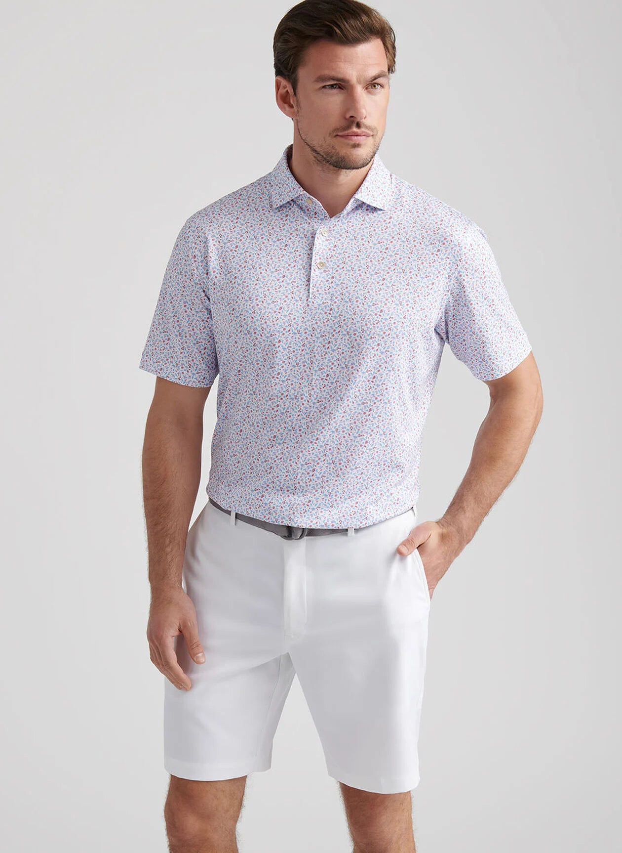Orange Crush Performance Jersey Polo White