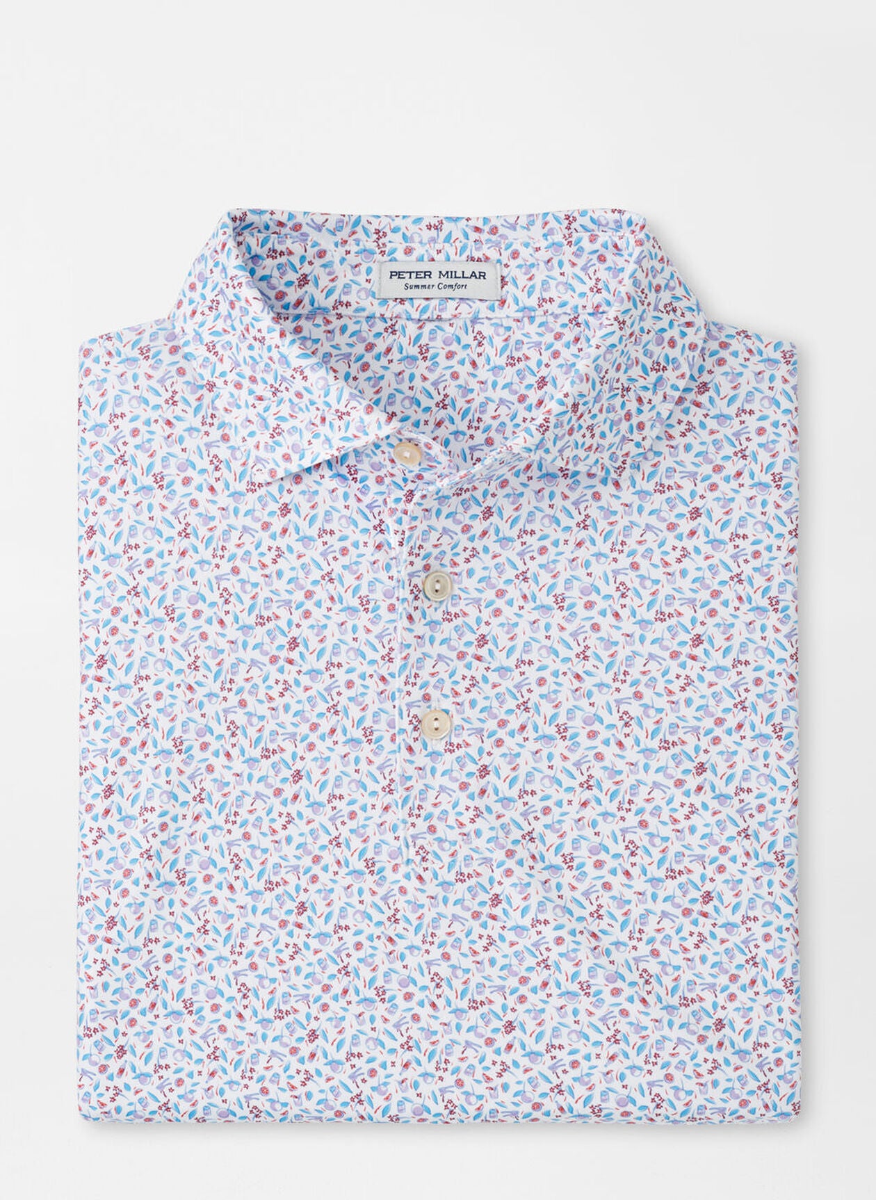 Orange Crush Performance Jersey Polo White