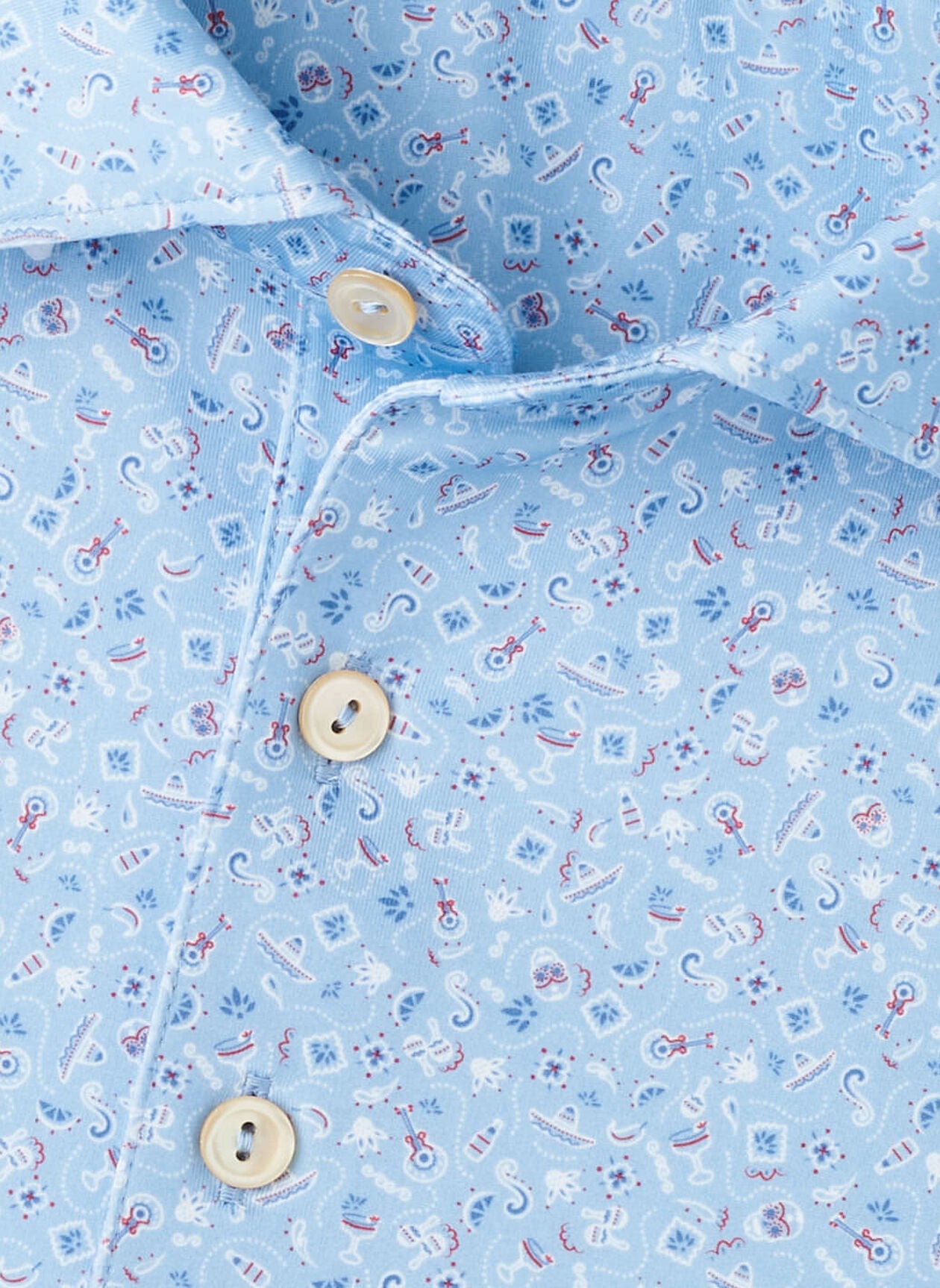 Day Of The Dead Performance Jersey Polo Cottage Blue