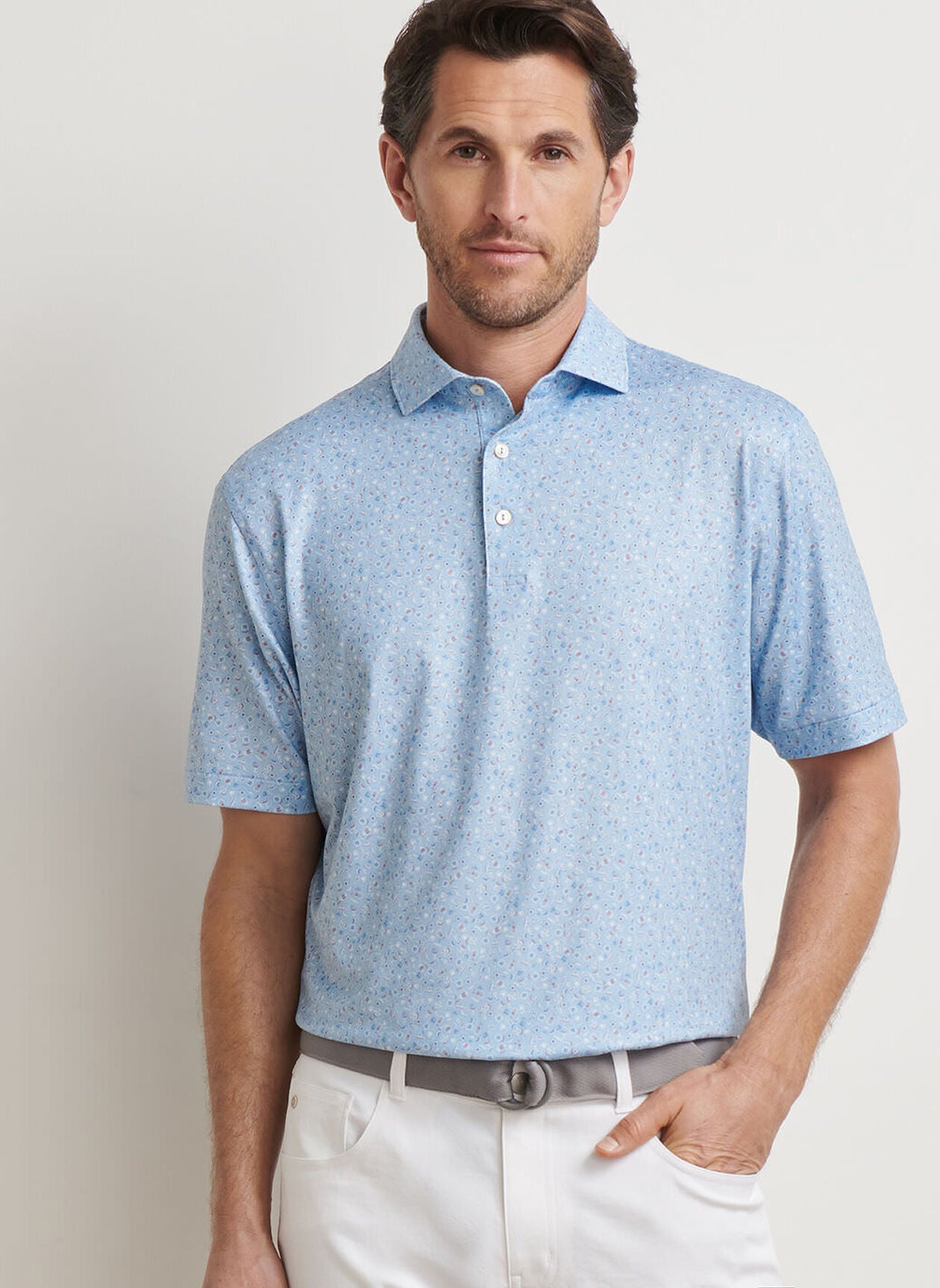 Day Of The Dead Performance Jersey Polo Cottage Blue