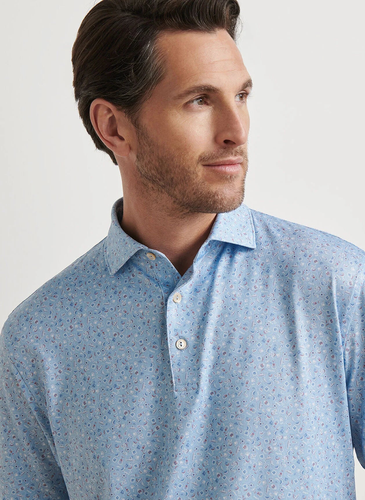 Day Of The Dead Performance Jersey Polo Cottage Blue