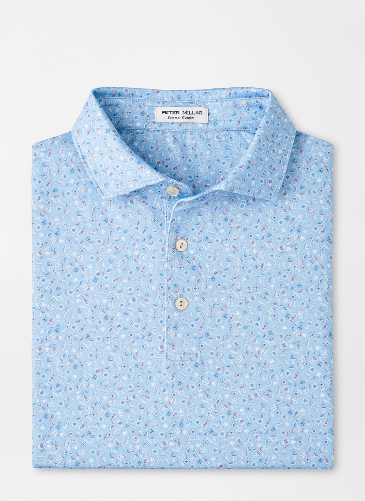Day Of The Dead Performance Jersey Polo Cottage Blue