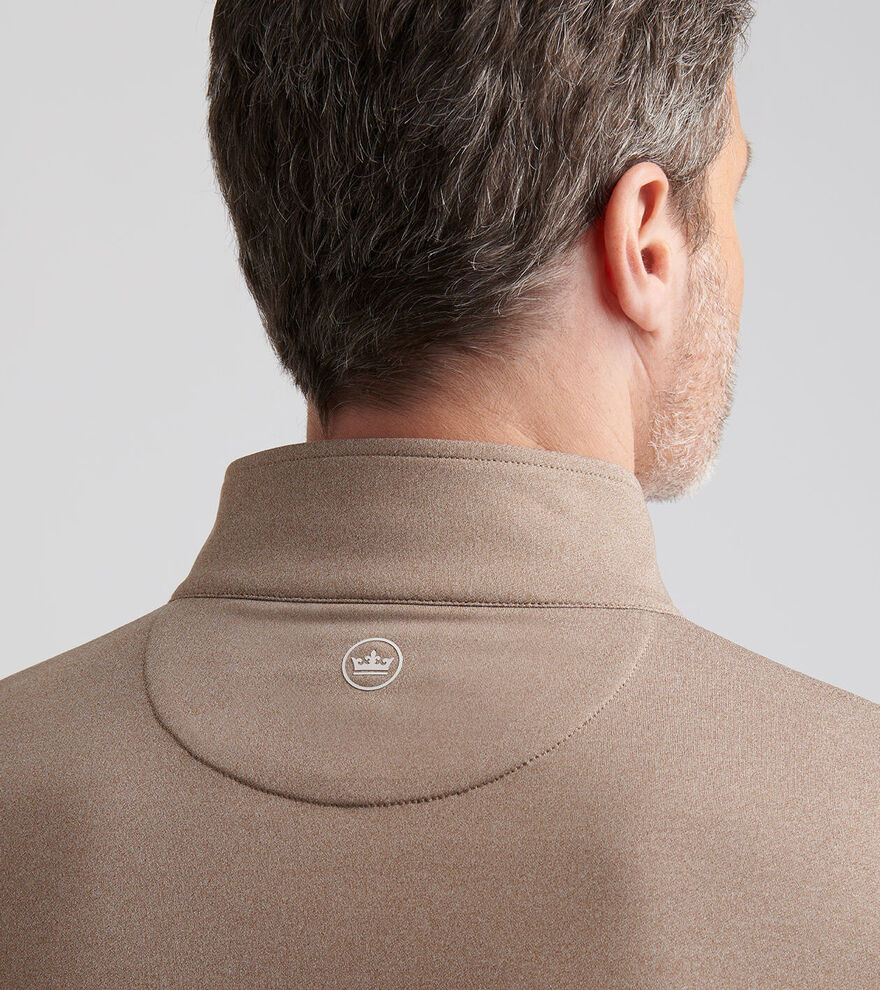 Perth Mélange Performance Quarter-Zip Poplar Brown
