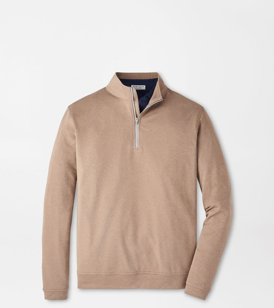 Perth Mélange Performance Quarter-Zip Poplar Brown