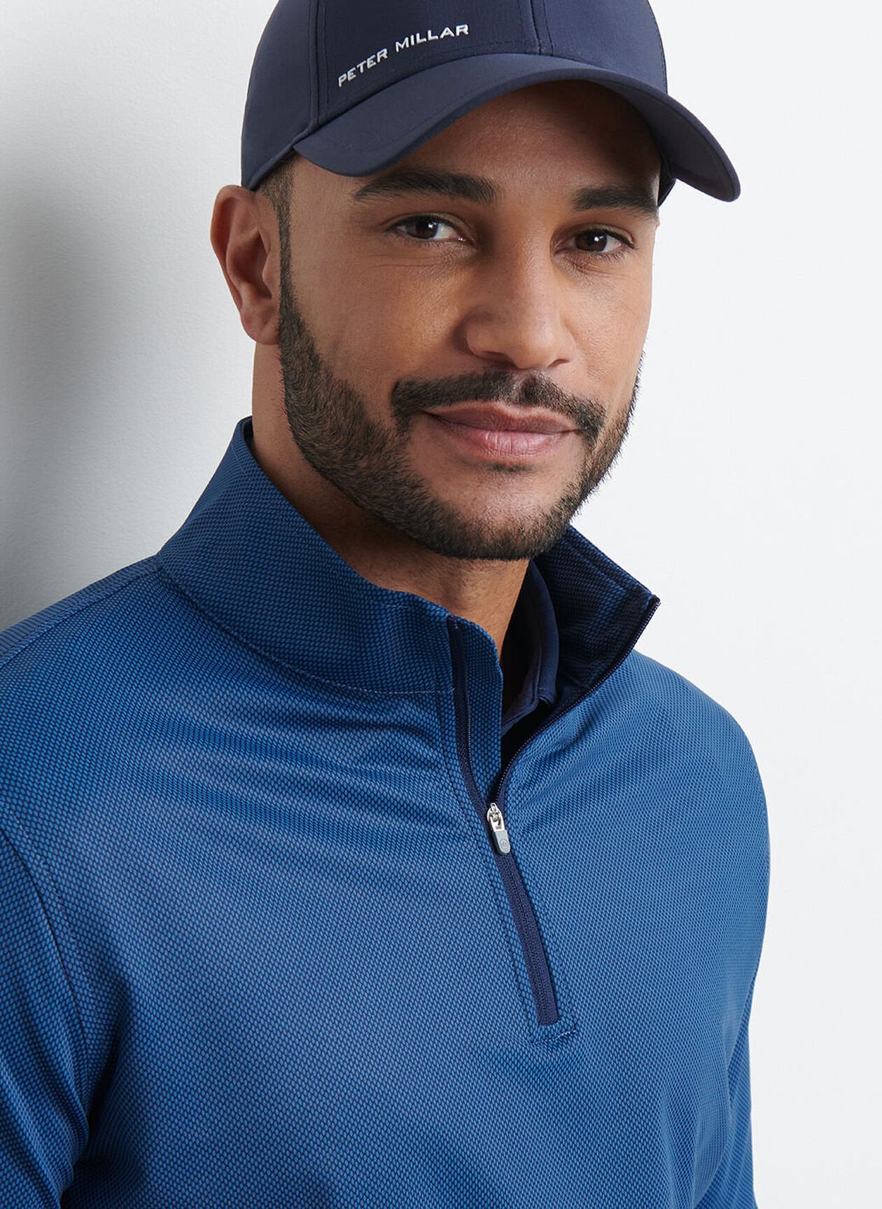 Perth Birdseye Performance Quarter-Zip Blue Haze