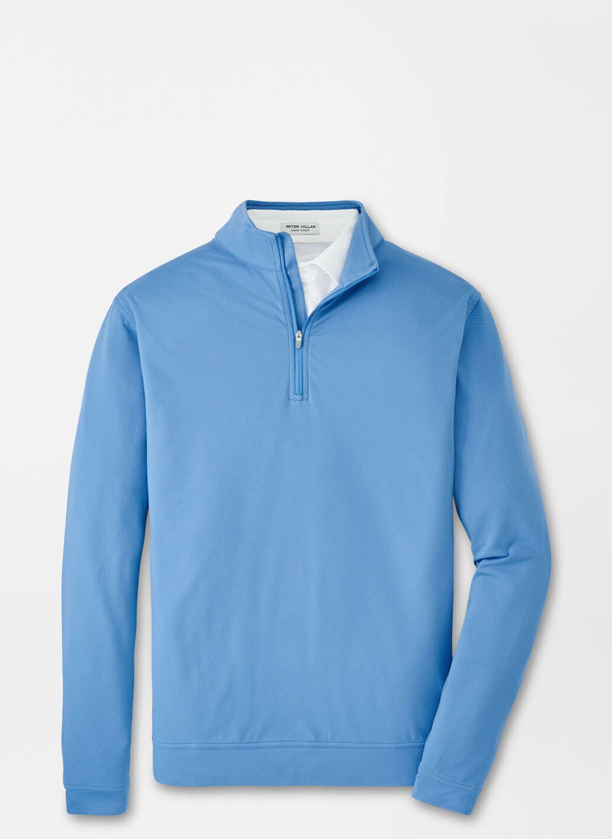 PERTH CROSS HATCH PERFORMANCE QUARTER-ZIP EVENING TIDE