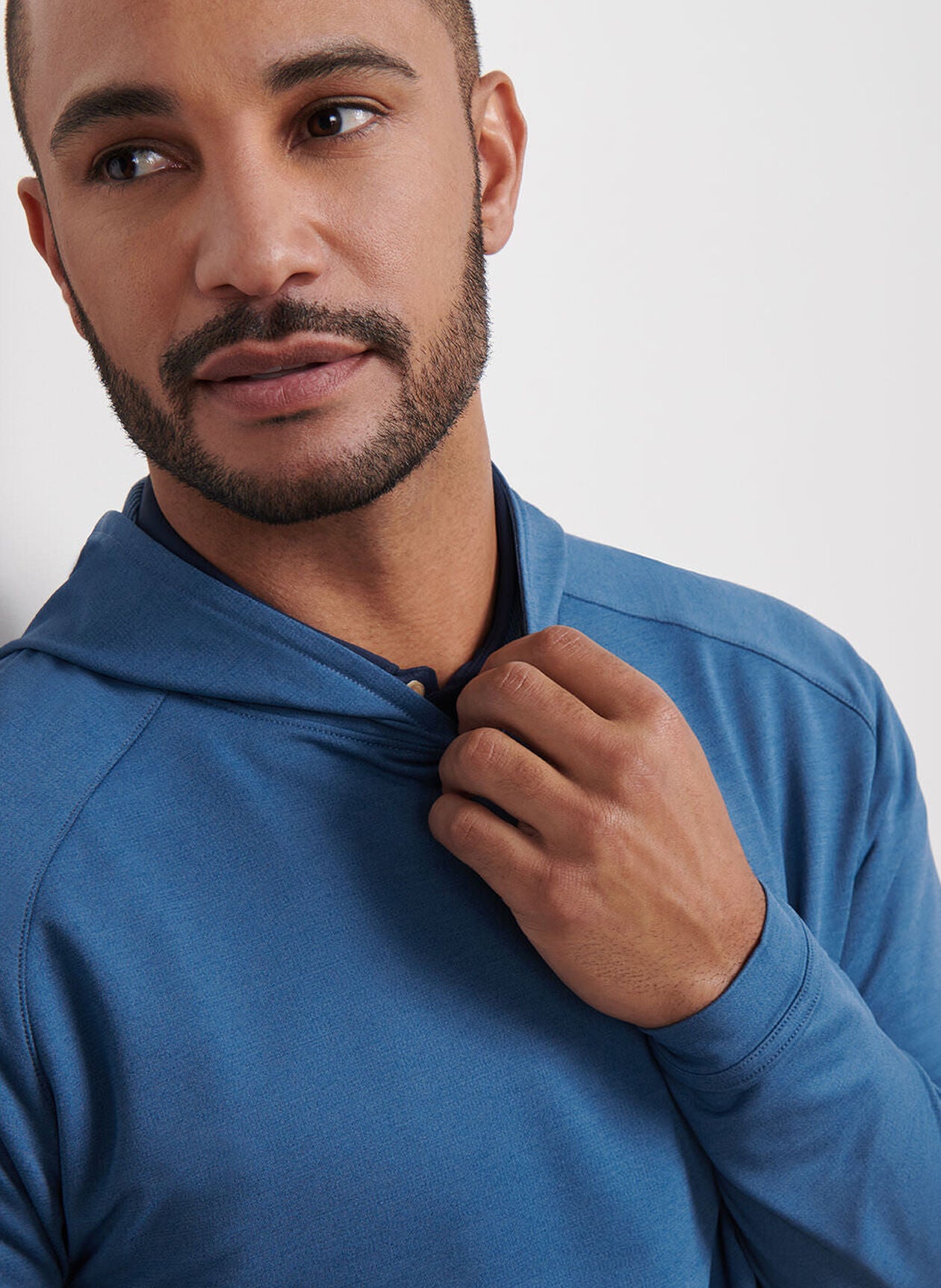 PINE PERFORMANCE HOODIE BLUE HAZE