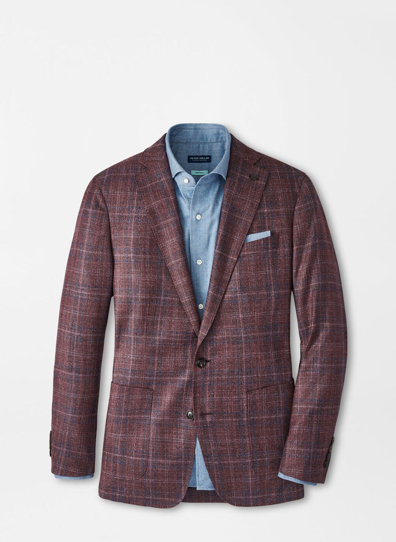 Claren Plaid Soft Jacket Garnet