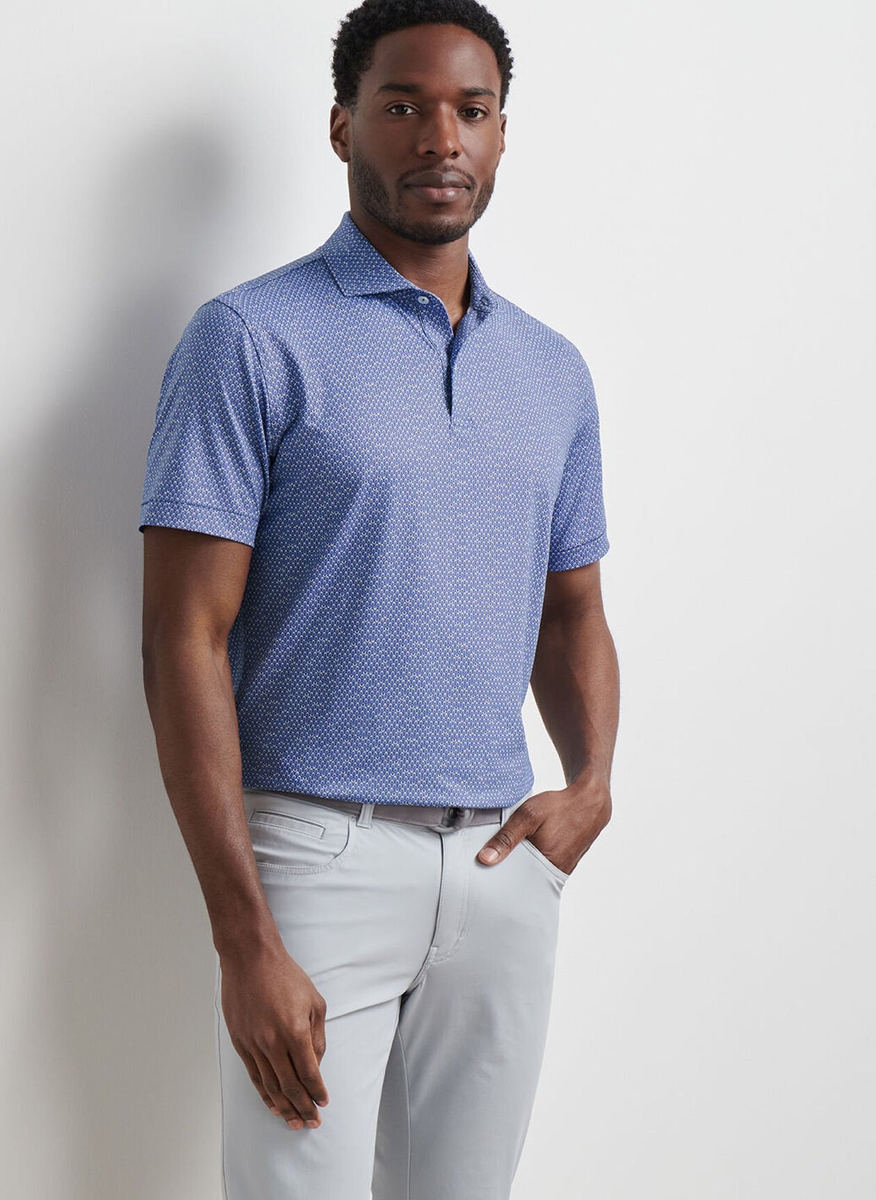 Mariposa Performance Jersey Polo Nebula Blue