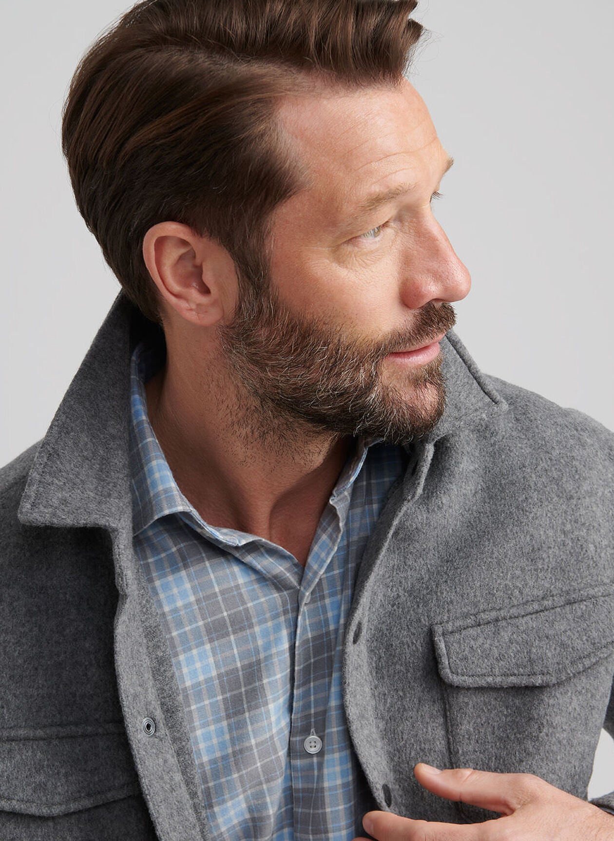 Crown Flex Merino Shirt Jacket Olso Grey