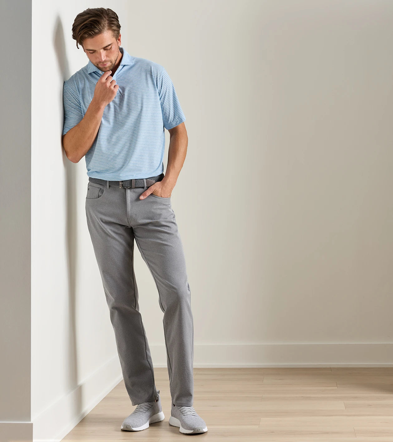 eb66 Mélange Performance Five-Pocket Pant Smoke