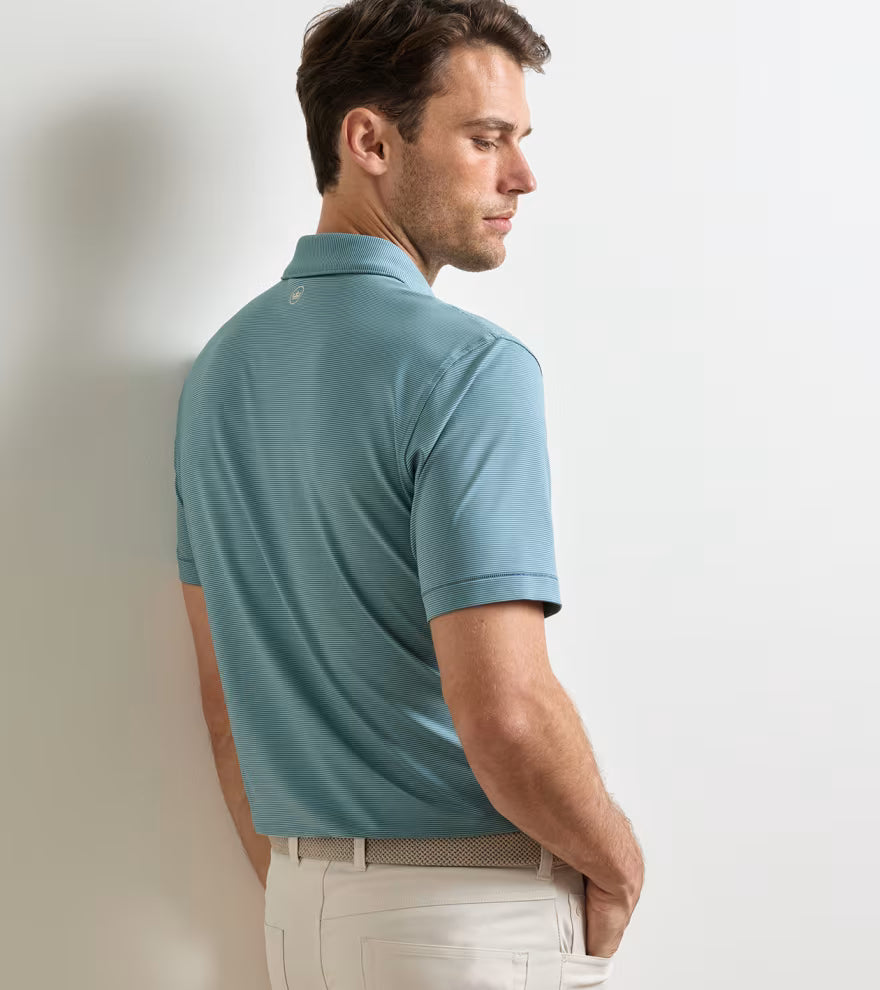 Jubilee Performance Jersey Polo Bali Blue/Fresh Mint