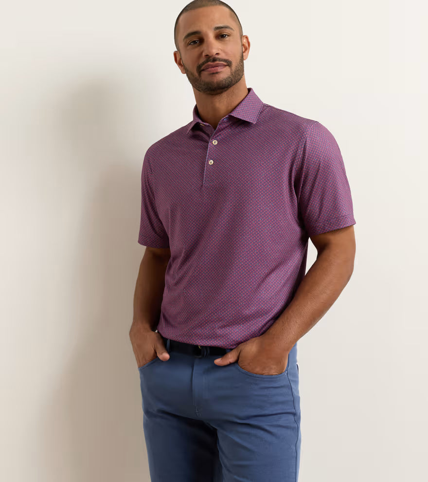 LOBSTER BOIL PERFORMANCE JERSEY POLO BALI BLUE