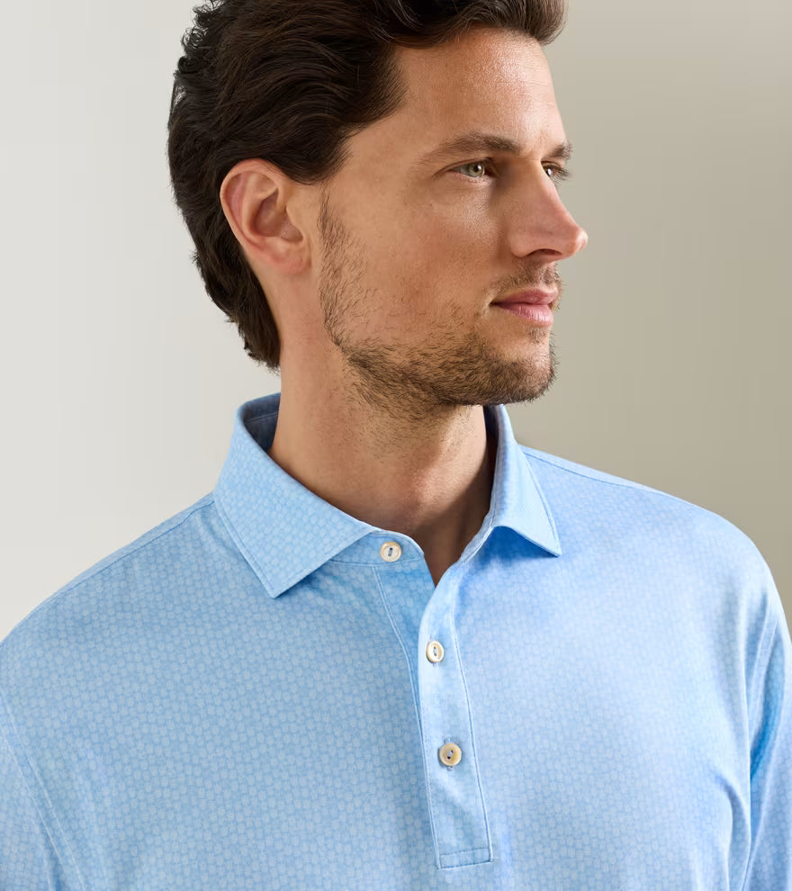 25TH ANNIVERSARY PERFORMANCE JERSEY POLO COTTAGE BLUE