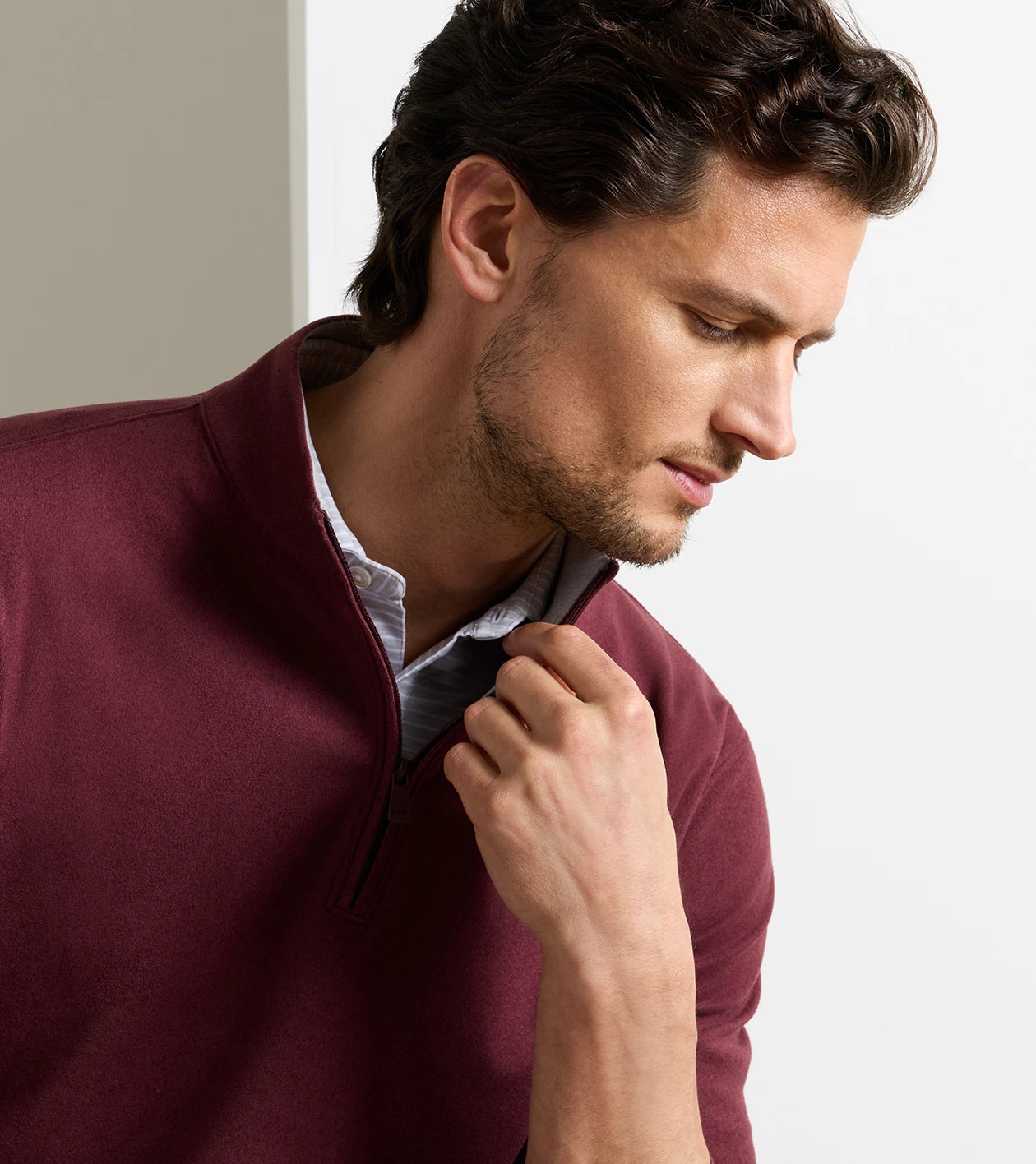 Ardent Air Performance Quarter-Zip BORDEAUX