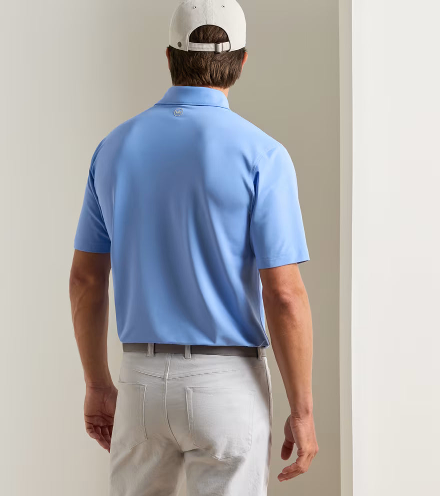 Solid Performance Mesh Polo Estate Blue
