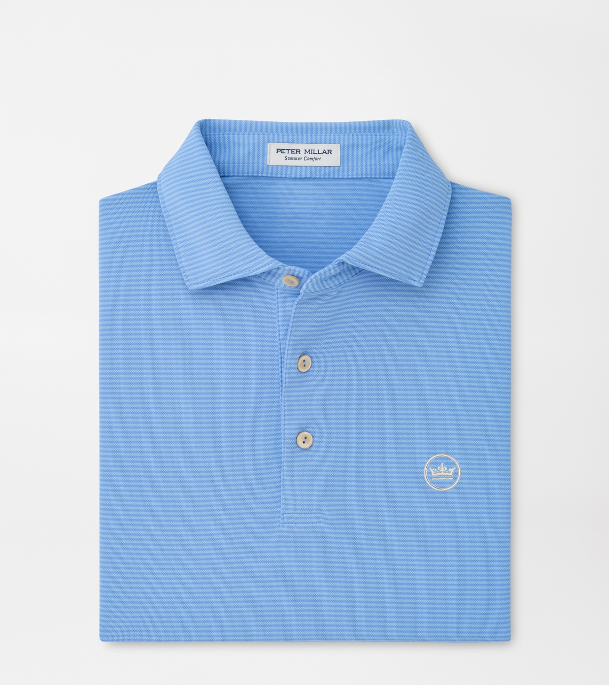 Crown Seal Logo Candor Performance Mesh Polo Estate Blue