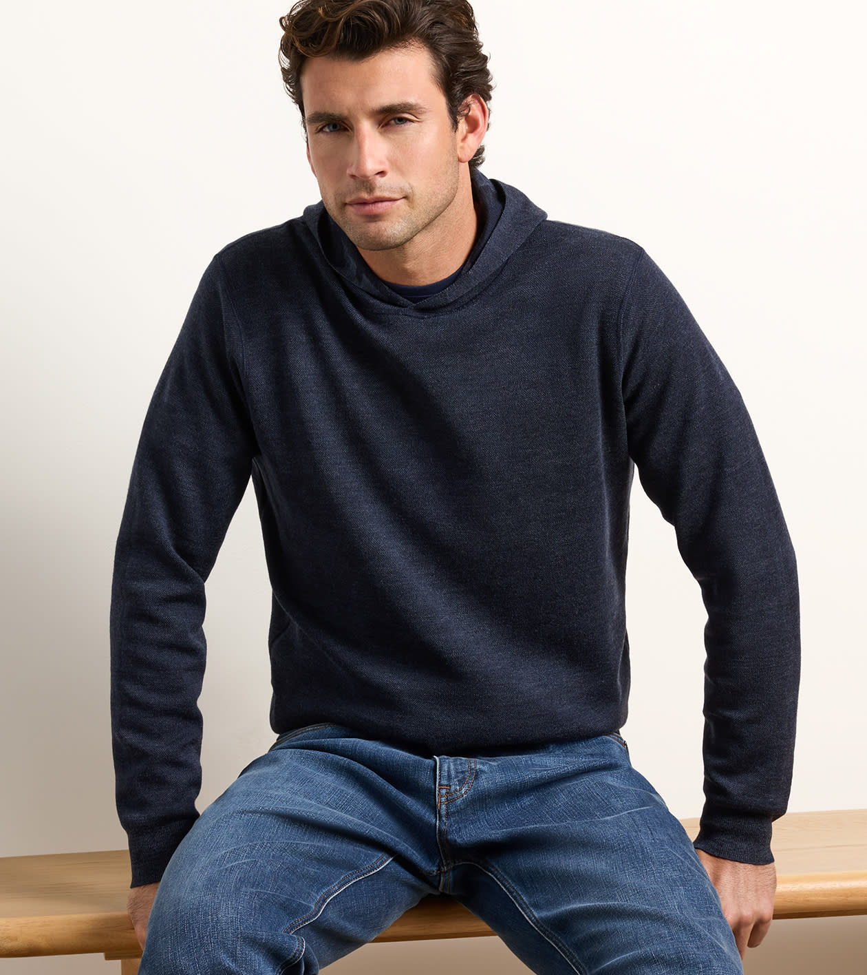 Reversible Camo Hoodie Midnight Navy