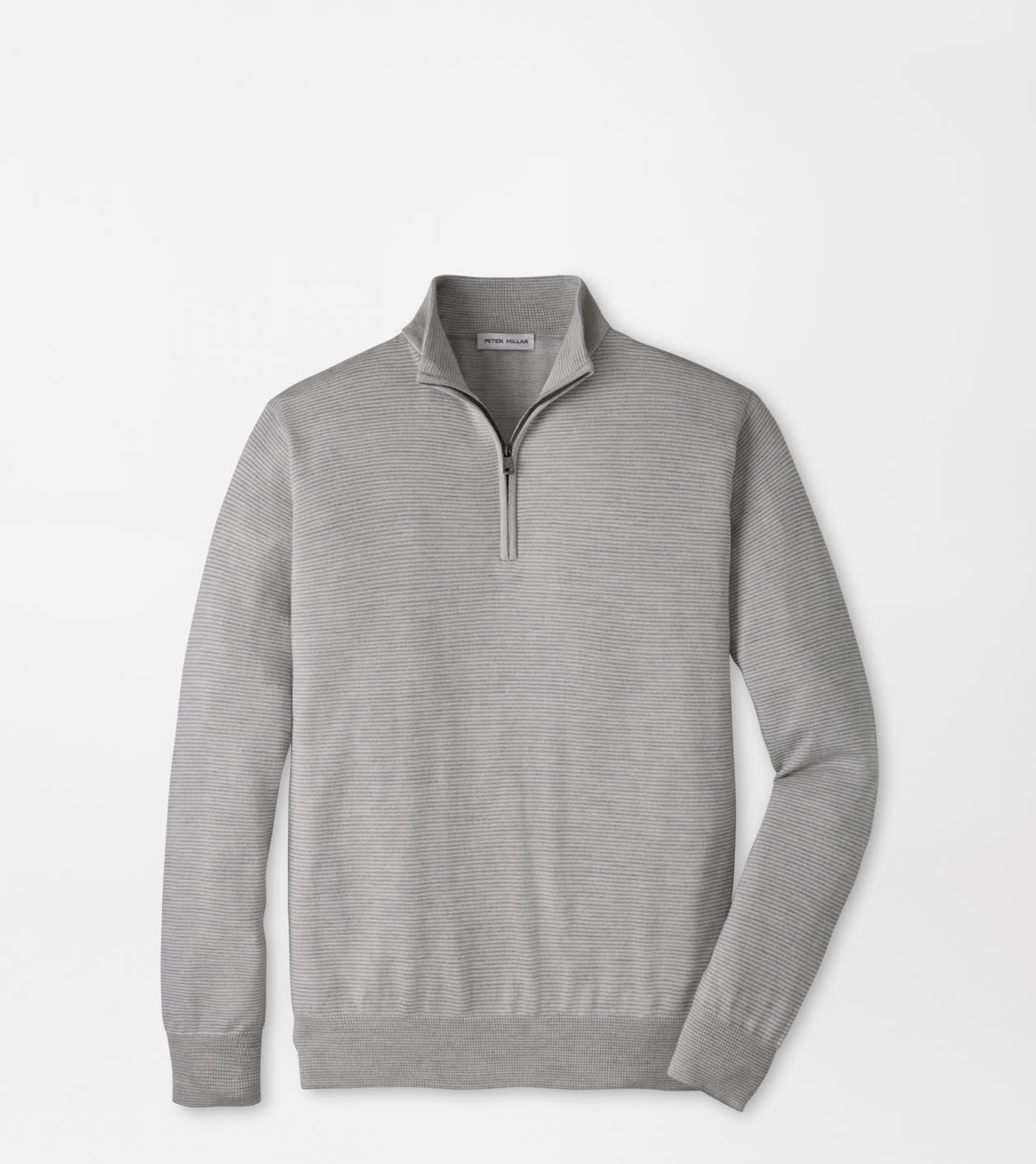 Canton Stripe Quarter-Zip Sweater Battleship
