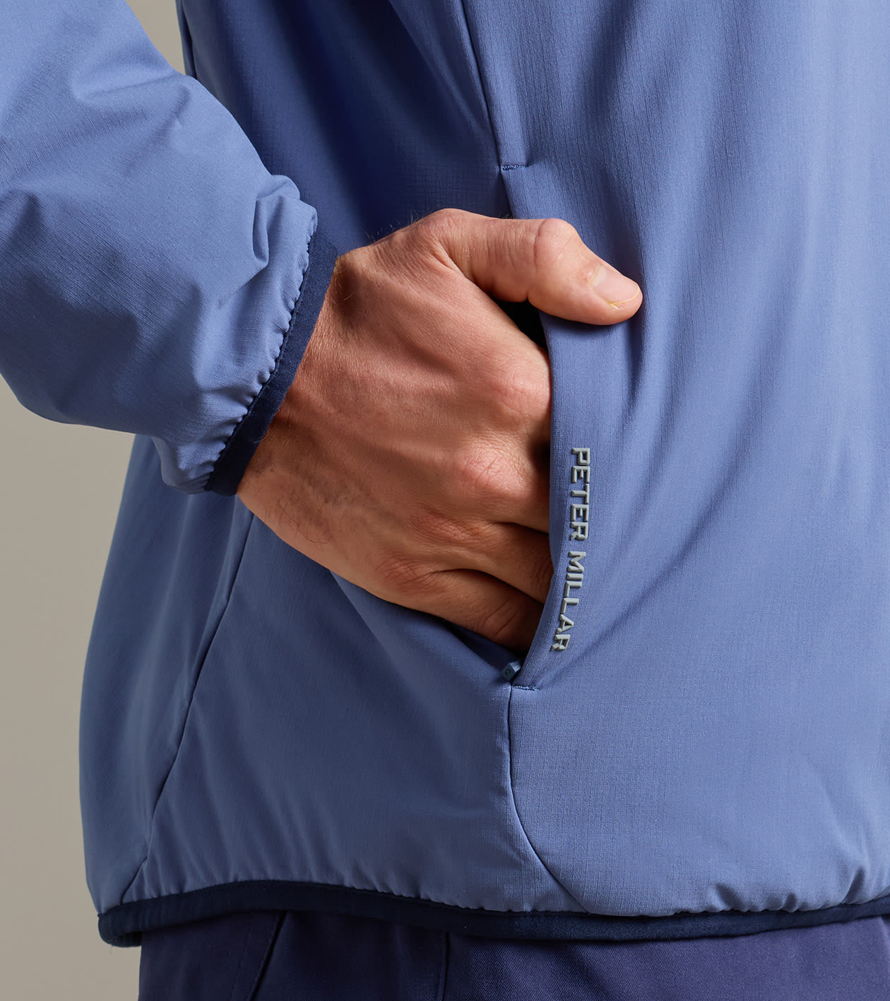 RIDGE HALF-ZIP HOODIE BALI BLUE
