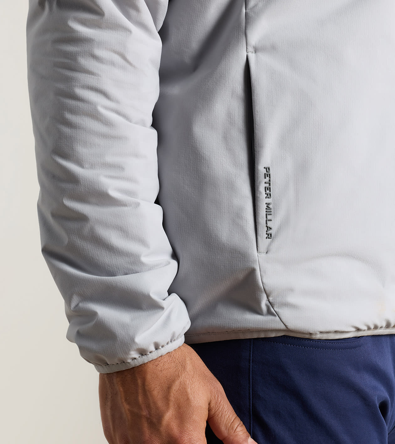 RIDGE HALF-ZIP HOODIE BRITISH GREY