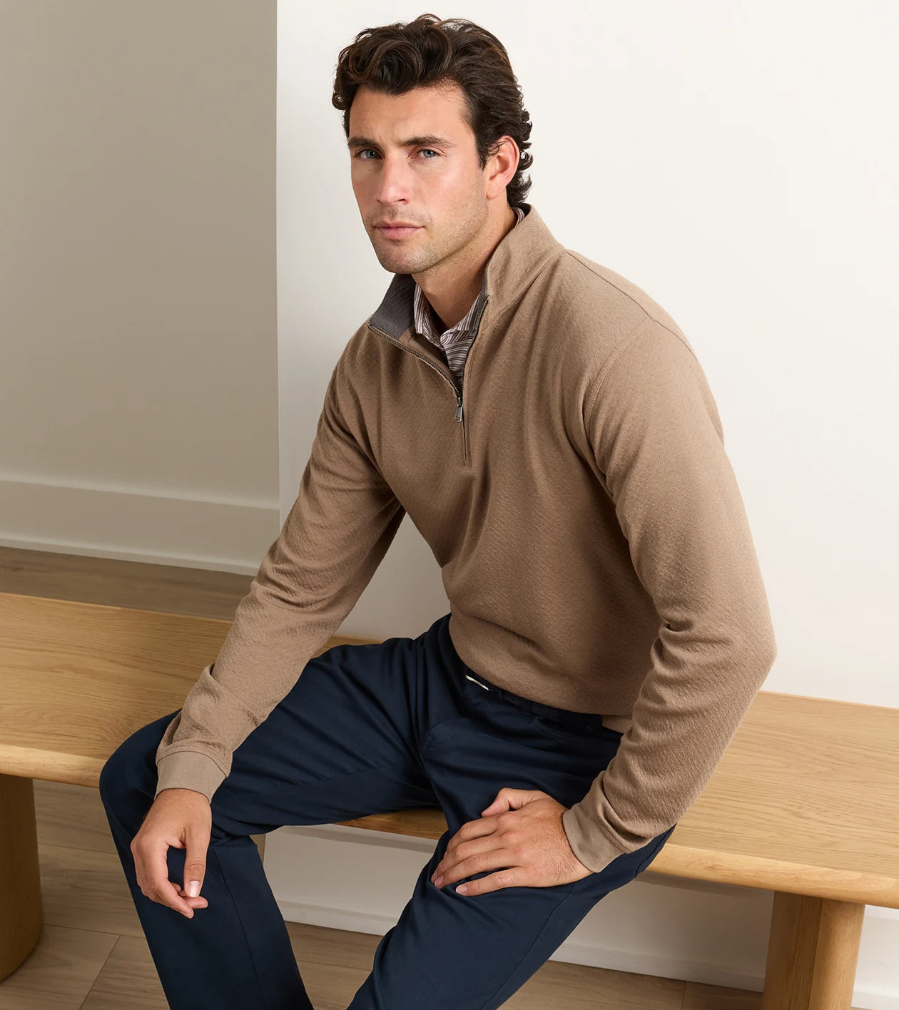 RIDGE HALF-ZIP KNIT QUARTER-ZIP SAWGRASS