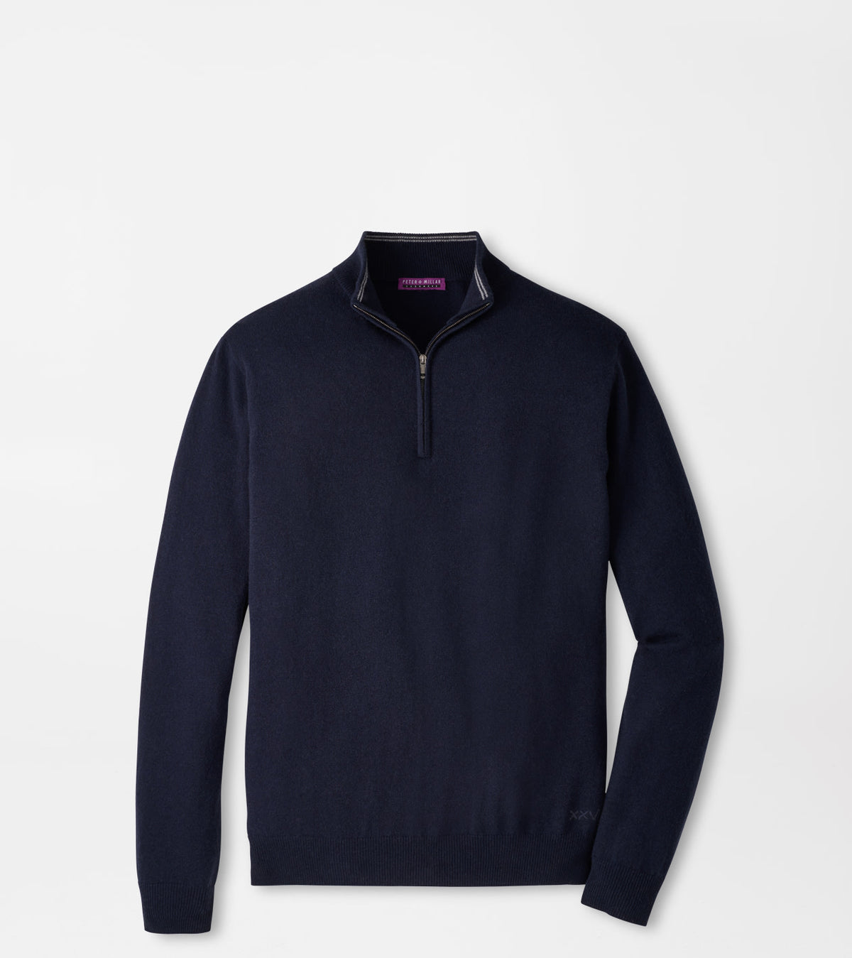 25th Anniversary Cashmere Quarter-Zip Sweater Navy
