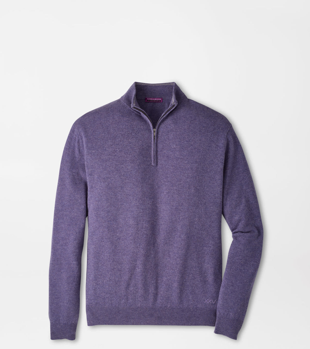 25th Anniversary Cashmere Quarter-Zip Sweater Purple Fig