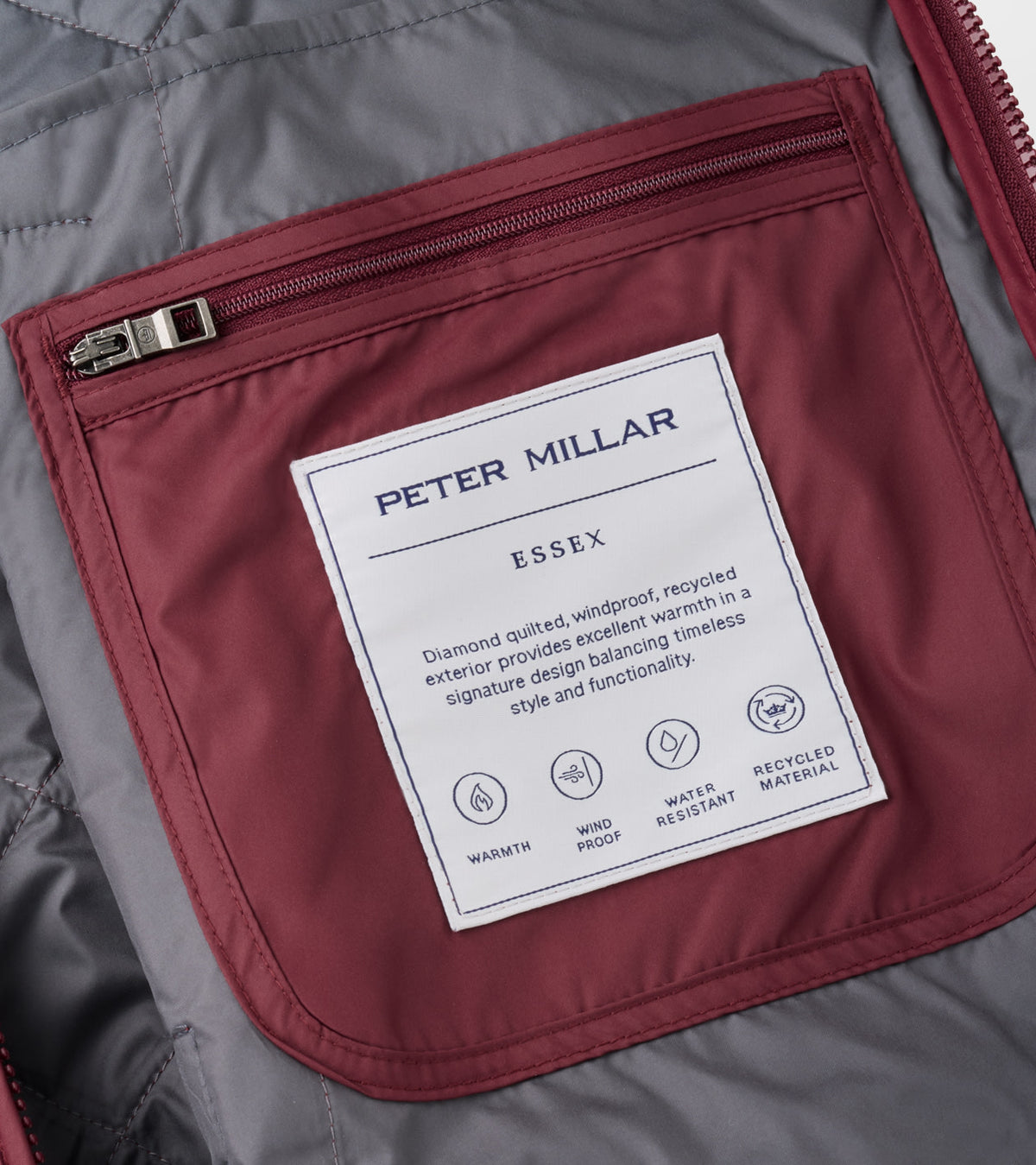 Essex Vest Bordeaux