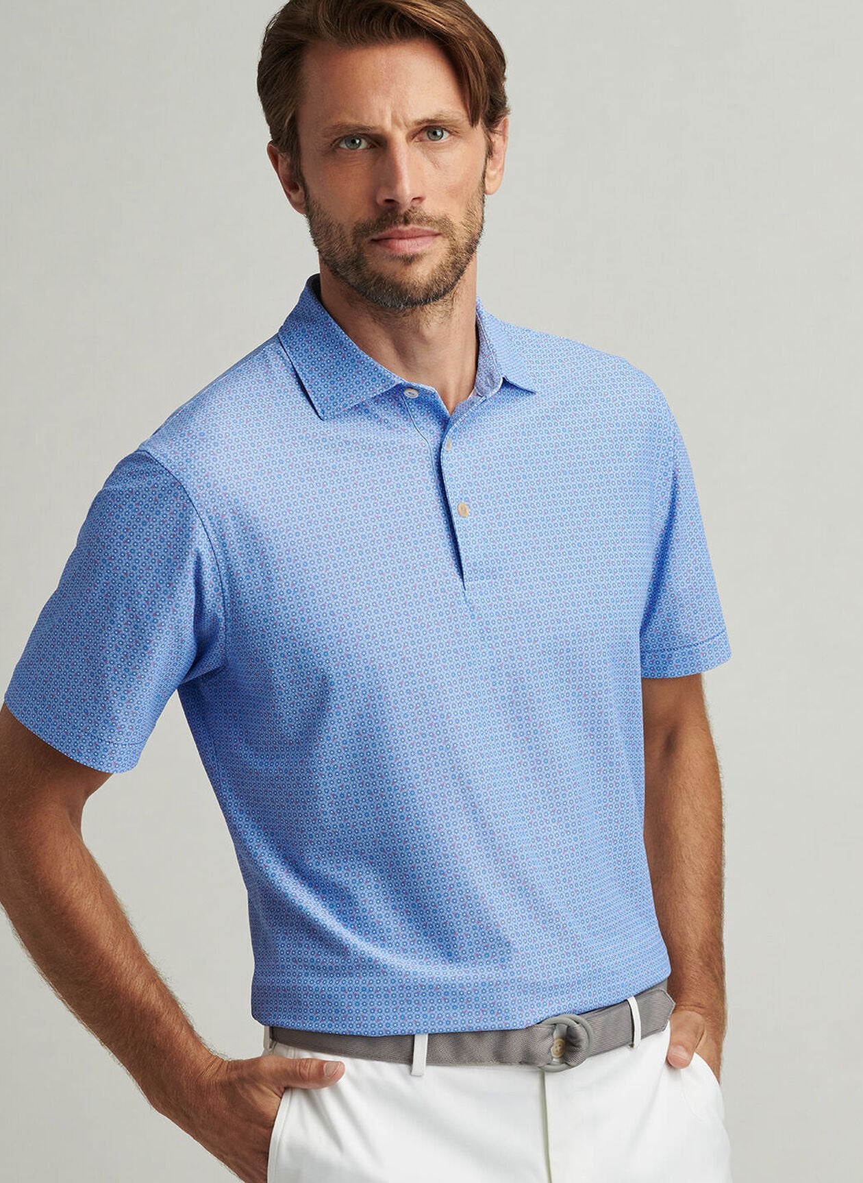 CASA NOVA PERFORMANCE MESH POLO BLUE SEA