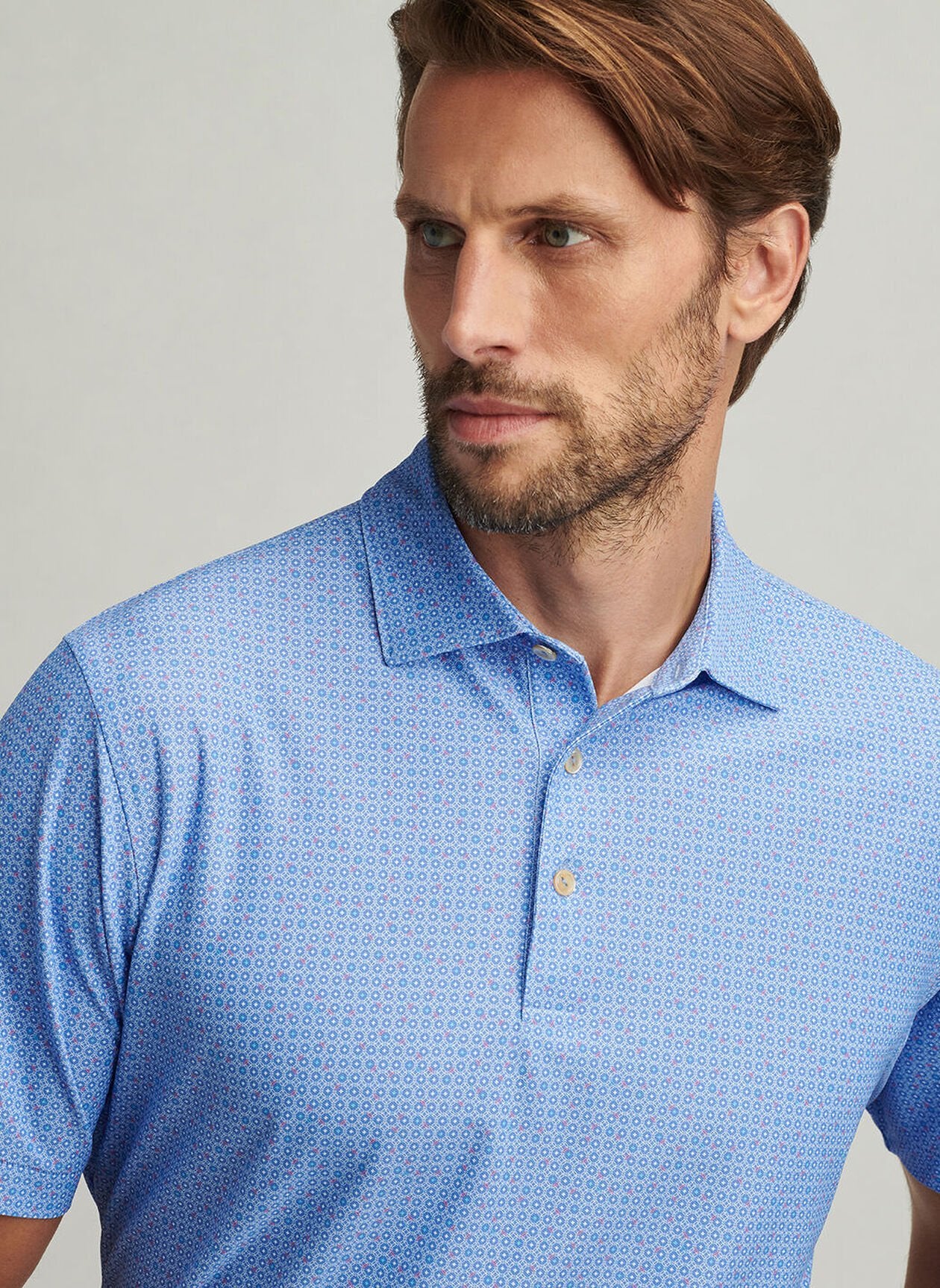 CASA NOVA PERFORMANCE MESH POLO BLUE SEA