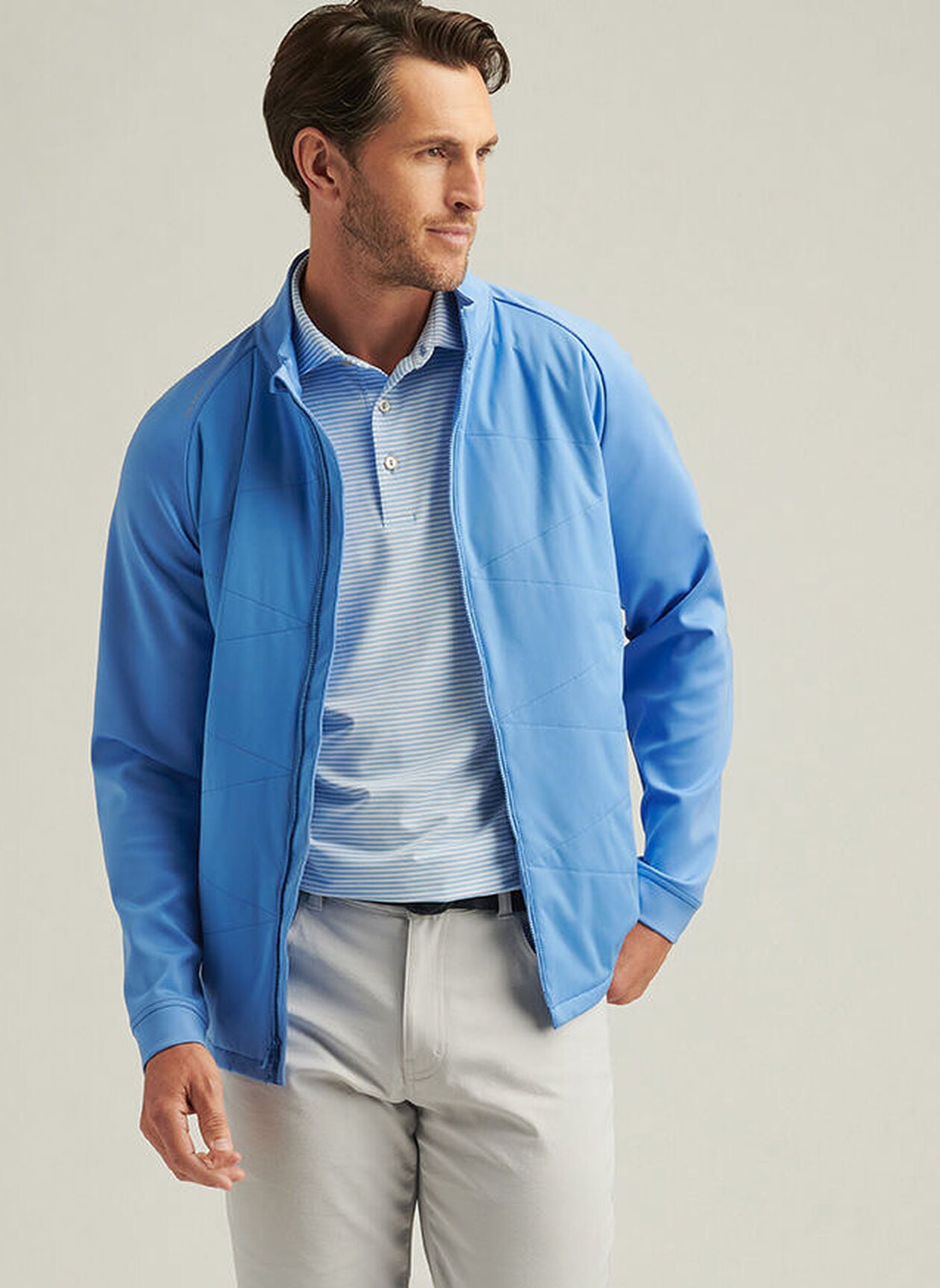 MERGE HYBRID JACKET BLUE SEA