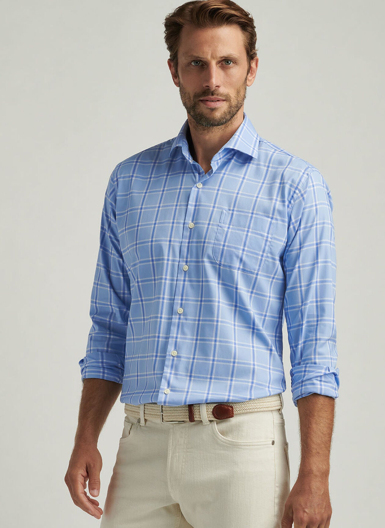 Ullswater Crown Lite Cotton-Stretch Sport Shirt