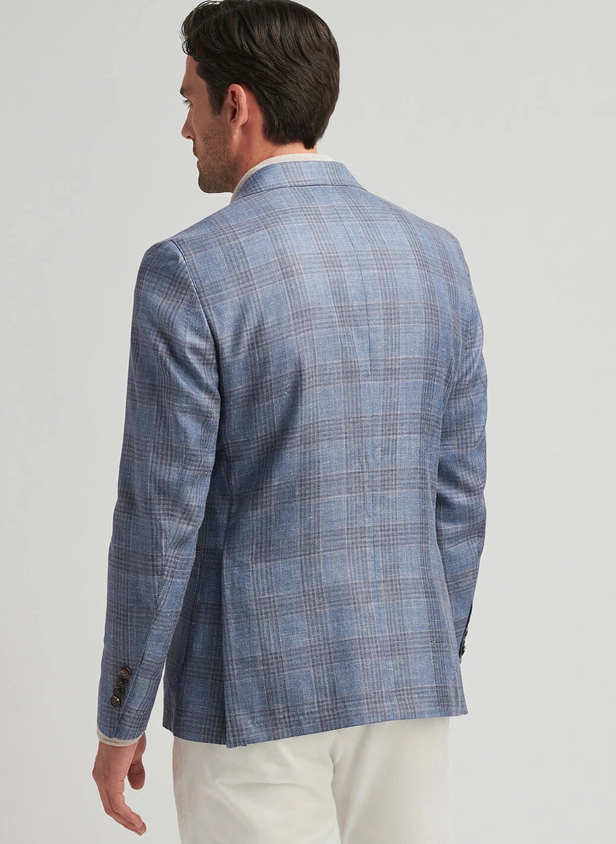 Ames Plaid Soft Coat Blue Pearl