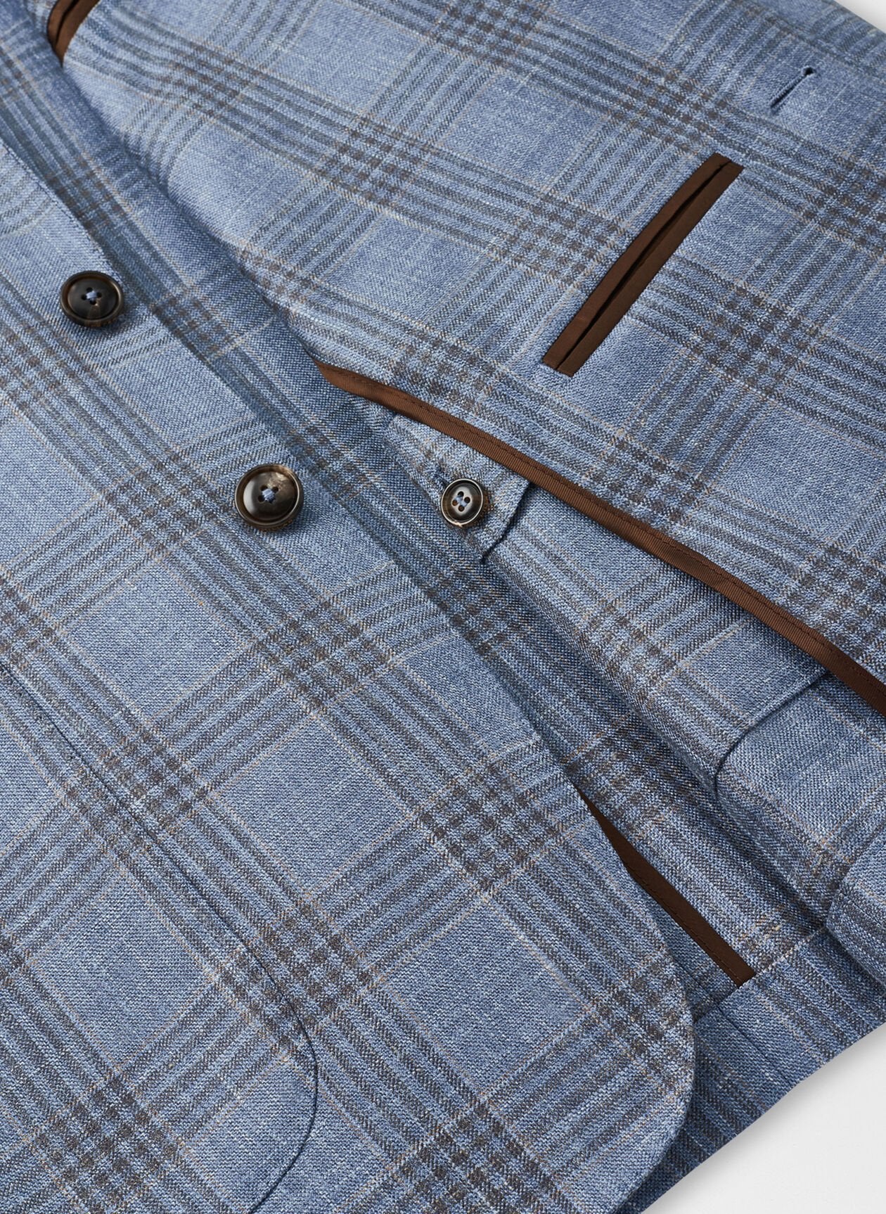 Ames Plaid Soft Coat Blue Pearl
