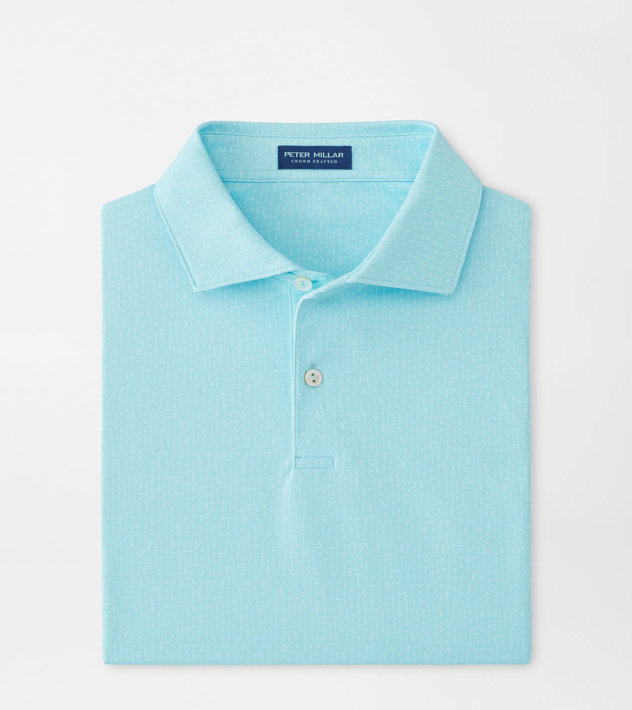 KEYS PERFORMANCE JERSEY POLO BLUE SPRUCE