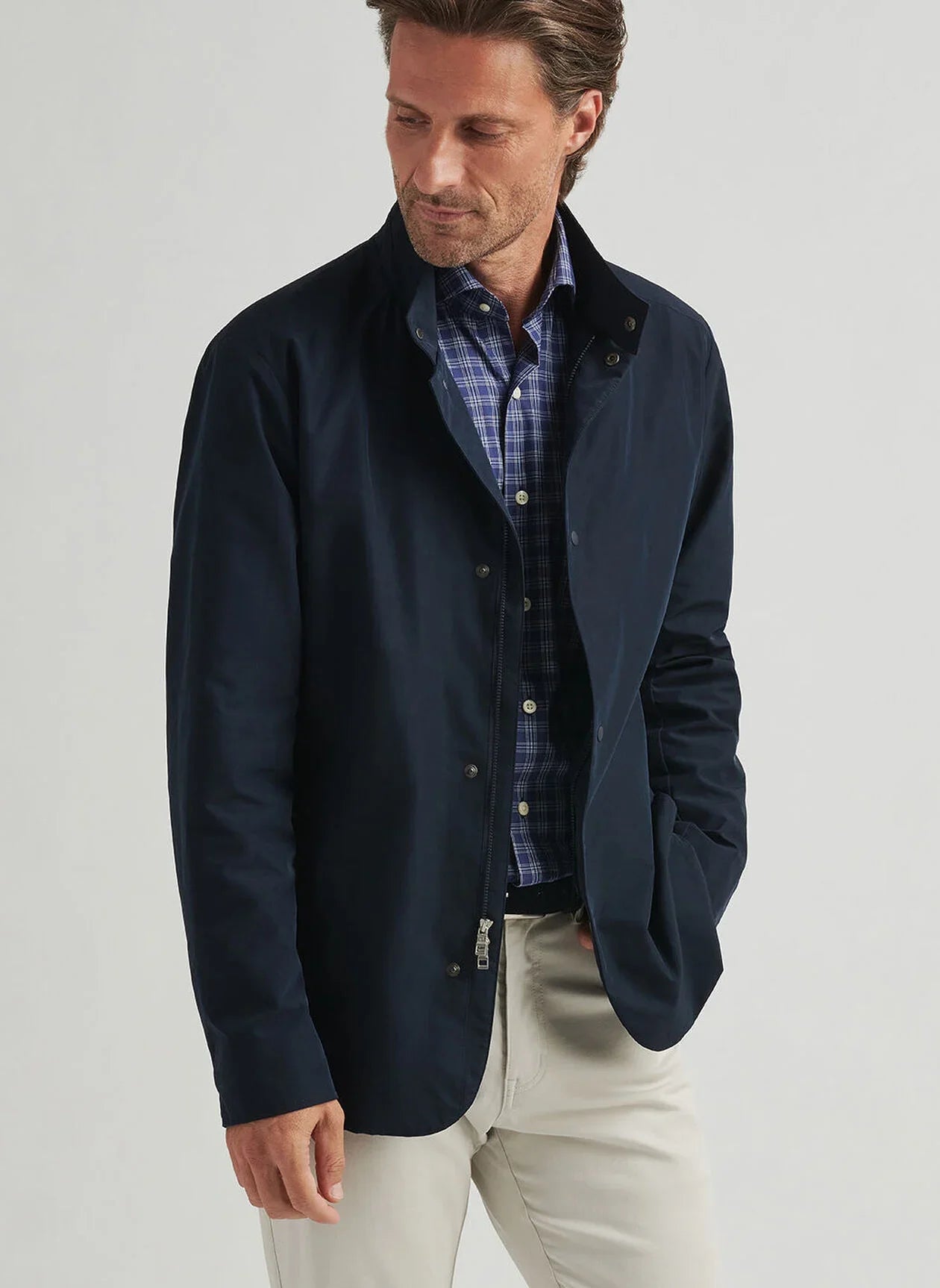 Mercer Zip Blazer Navy