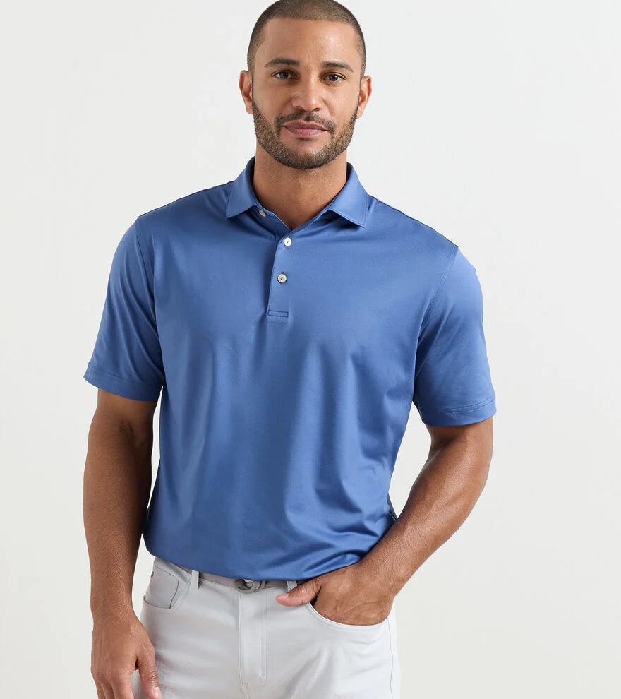 Solid Performance Jersey Polo Windsor Blue