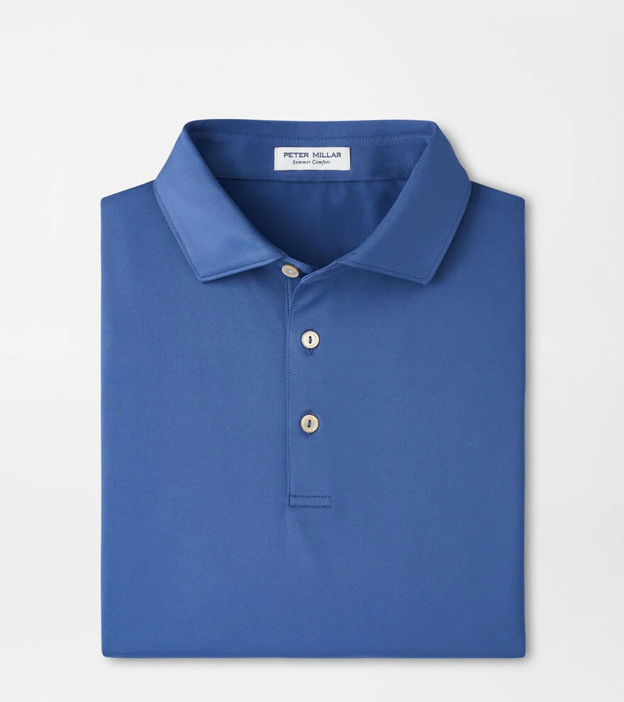 Solid Performance Jersey Polo Windsor Blue