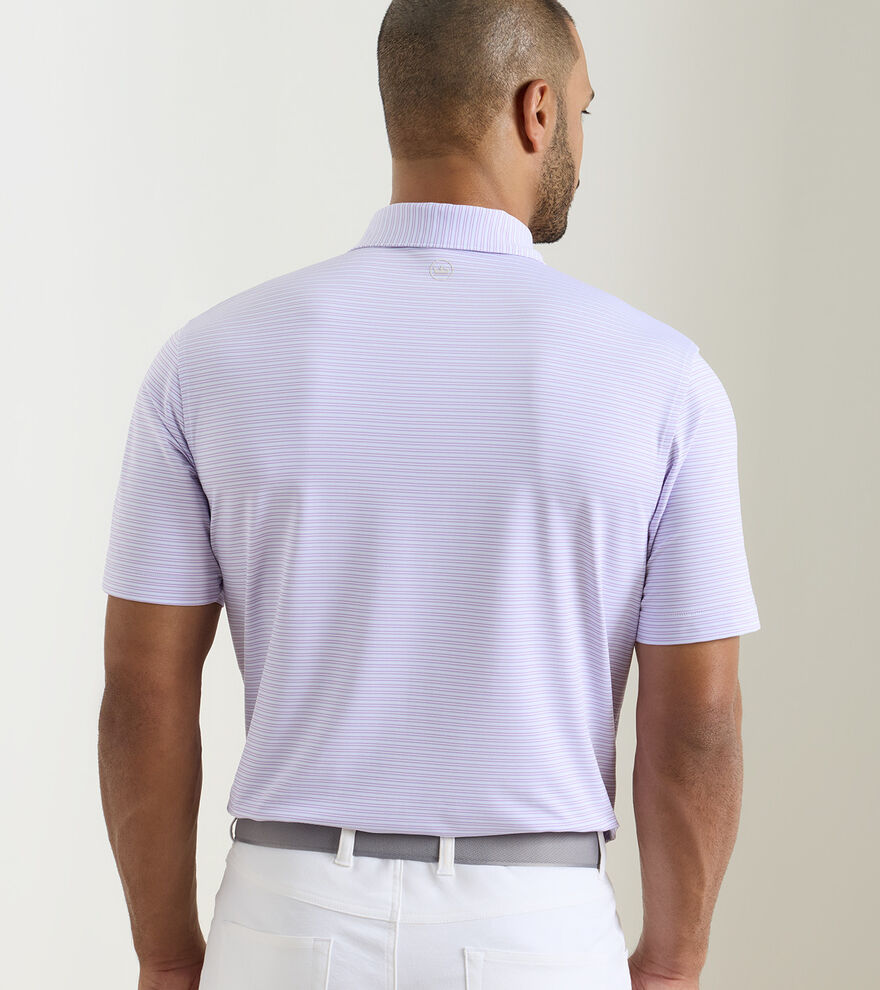 Harrington Performance Jersey Polo White/Purple Iris