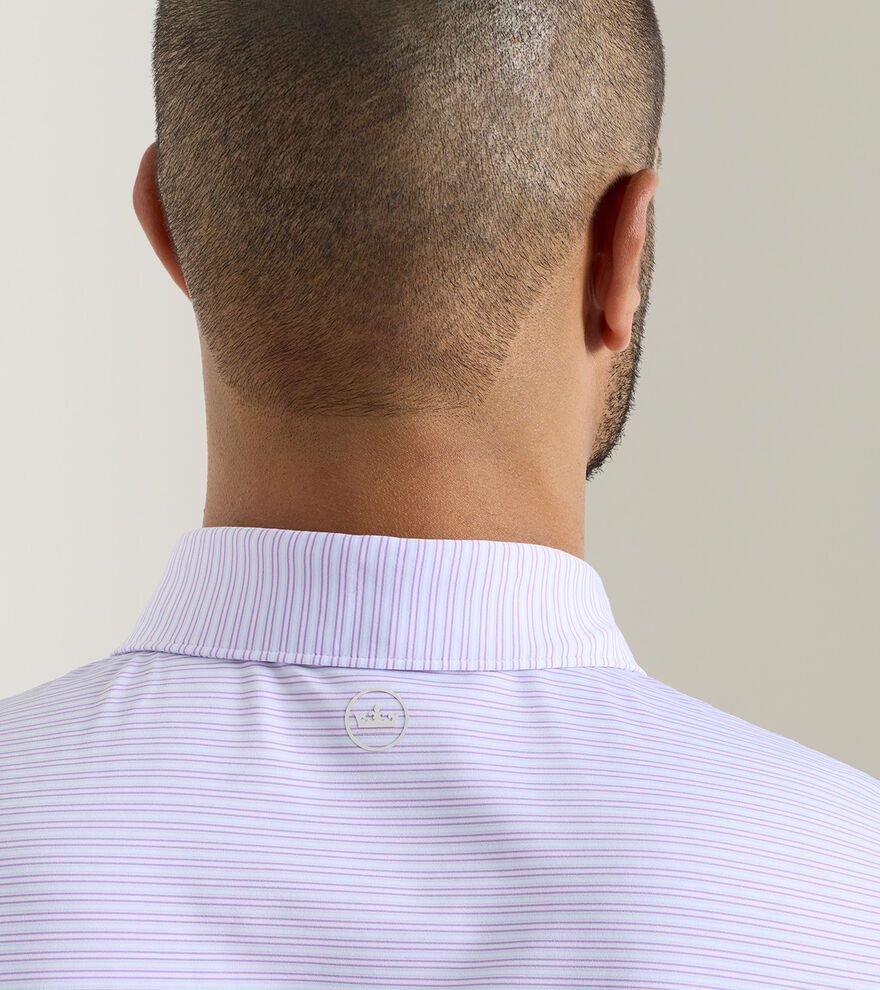 Harrington Performance Jersey Polo White/Purple Iris