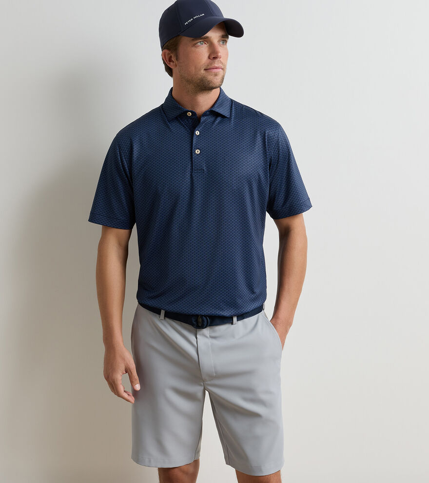 Bunker Bar Performance Jersey Polo Navy