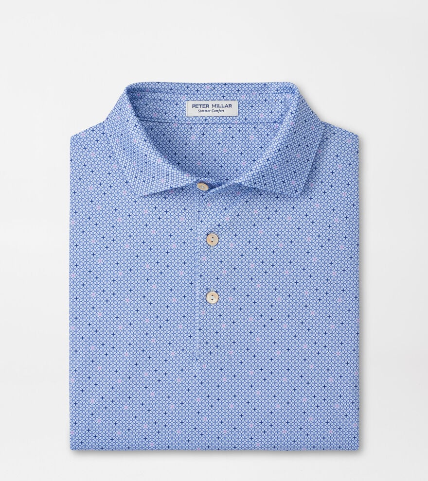 Barrier Performance Jersey Polo Stream Blue