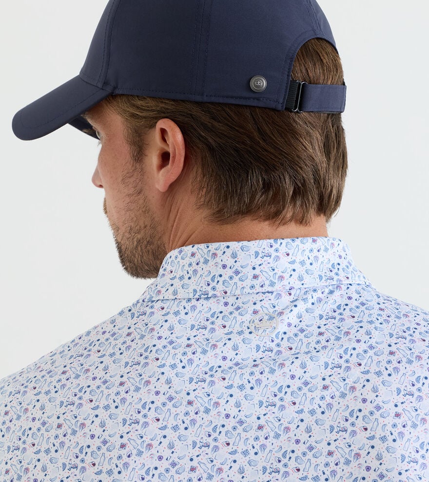 Oyster Roast Performance Jersey Polo White